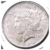 1924 PEACE DOLLAR AU