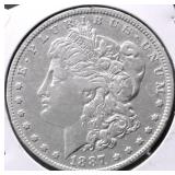 1887 O MORGAN DOLLAR XF DETAILS