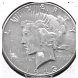 1923 S PEACE DOLLAR XF DETAILS