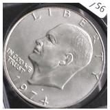 1974 S SILVER GEM BU IKE DOLLAR