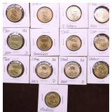 13 GEM PRESIDENT DOLLARS