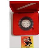 MICKEY MOUSE 1 OZ .999 SILVER ROUND W BOX PAPESR