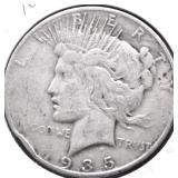 1935 S PEACE DOLLAR VF DETAILS