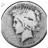 1927S PEACE DOLLAR AG