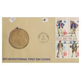 1975 FIRST DAY COVER BICENTENNIAL MEDAL