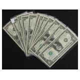 19 CONSECUTIVE SERIAL # CH BU BAR DOLLARS