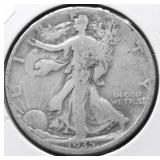 1935 D WALKING HALF DOLLAR XF