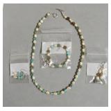 MAGNASITE /FRESH WATER PEARL JEWELRY SET