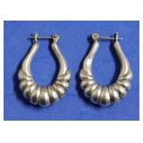 STERLING SILVER HOOP EAR RINGS