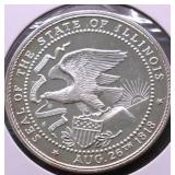 .999 SILVER STATE SEAL ILLINOIS GEM