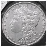 1882 MORGAN DOLLAR AU