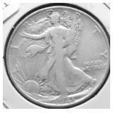 1941 S WALKING HALF DOLLAR VF