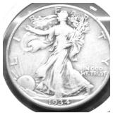 1934 D WALKING HALF DOLLAR VF