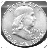 1963 D CHOICE BU FRANKLIN HALF DOLLAR