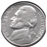 1964 D SUPURB GEM JEFFERSON NICKEL