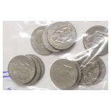 11 KENNEDY HALF DOLLARS