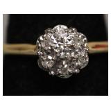 14K GOLD DIAMOND RING    SZ 6.25    2.88 GRAMS