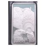 1000 GRAINS STERLING SILVER ART BAR