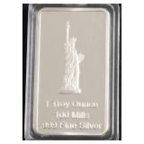 1 OZ .999 SILVER ART BAR