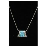 STERLING SILVER JELLY OPAL PENDANT AND NECKLACE