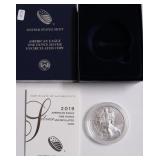 2019 W SILVER EAGLE W BOX PAPERS