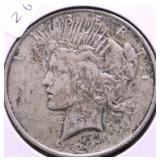 1927 PEACE DOLLAR VG