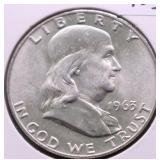 1963 FRANKLIN HALF DOLLAR CHOICE BU