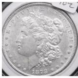 1878 P 7TF MORGAN SILVER DOLLAR AU++
