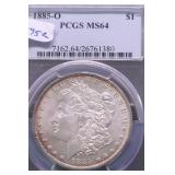 1885 O PCGS MS64 MORGAN DOLLAR