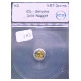 .57 GRAM GOLD NUGGET CERTIFIED