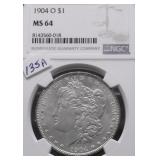 1904 O NGC MS 64 MORGAN DOLLAR