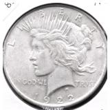 1922 PEACE DOLLAR AU