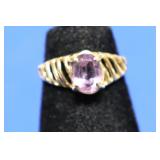 10K GOLD AMETHYST RING  SZ 6   2.26GRAMS