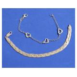 2-STERLING SILVER BRACELETS