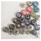 STERLING SILVER GLASS AND METAL BEADS