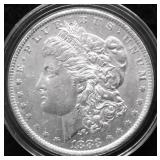1883 O MORGAN SILVER DOLLAR CHOICE AU