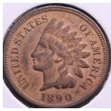 1890 INDIAN HEAD CENT AU