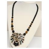 ALBALONE TIGER BEADED NECKLACE