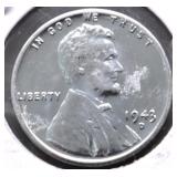 1943 D STEEL CENT BU