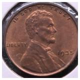 1935 GEM RB LINCOLN CENT