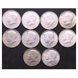 10 40 % SILVER HALF DOLLARS