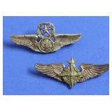 2 STERLING SILVER MILITARY PINS