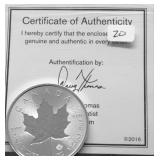 2018 SILVER CANADIAN MAPLE LEAF