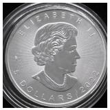 2022 -1 OZ .999 CANADIAN MAPLE LEAF