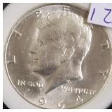 1964 KENNEDY HALF CHOICE BU