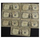 (7) SILVER CERTIFICATES