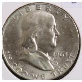 1963 FRANKLIN HALF DOLLAR CHOICE BU