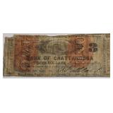 1862 CHATTANOOGA 3 $ NOTE VF CORNER