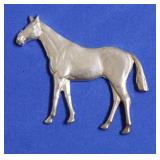 STERLING SILVER POURED HORSE
