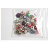 STERLING SILVER GLASS AND METAL BEADS